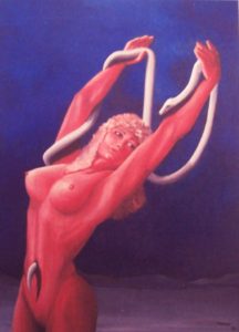 Meisje met slang 1990