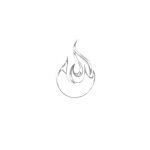 logo van Vonk naar Vuur; een gestileerde vlam