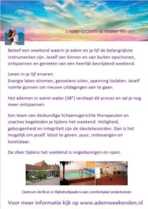 ontwerp flyer Ademweekenden