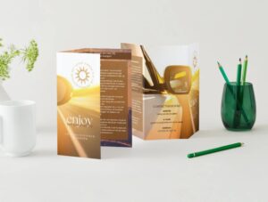 staande Brochure Het leven vieren